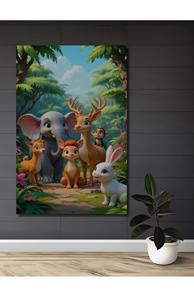 Teona Ahşap Tablou decorativ din lemn cu aspect de acuarelă suprarealistă Reg...