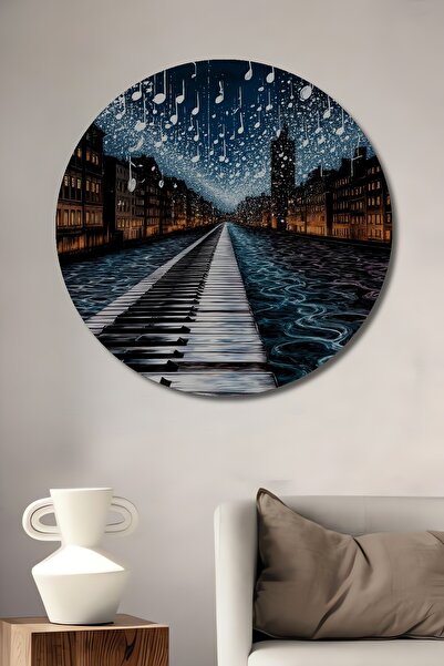 Teona Ahşap Pictură decorativă din lemn cu aspect de pictură în ulei cu note ...