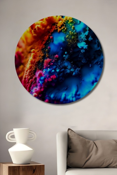 Teona Ahşap Explozie de culori fără sfârșit Aspect de acuarelă Pictură decora...