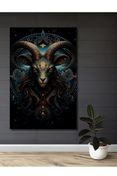 Teona Ahşap Ξύλινο Διακοσμητικό Πίνακα Μυθολογικής Τέχνης Ζώδιο Κριός