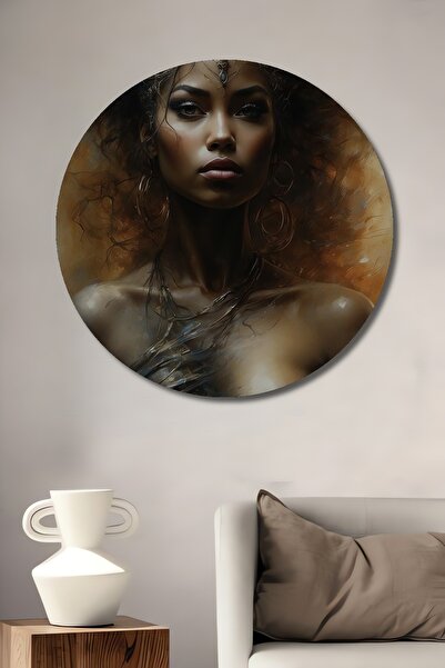 Teona Ahşap Γυναικείο Πορτρέτο Ελαιογραφία Μοντέρνας Τέχνης Ξύλινο Διακοσμητι...