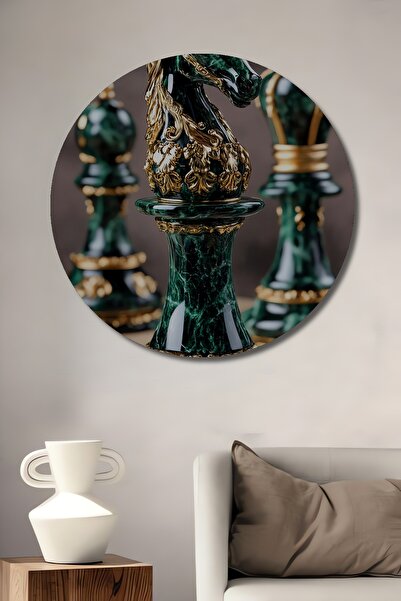 Teona Ahşap Pictură decorativă din lemn cu aspect de marmură verde, artă abst...