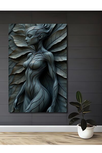 Teona Ahşap Sanatsal Yaprak cu model Tablou decorativ din lemn cu aspect de p...