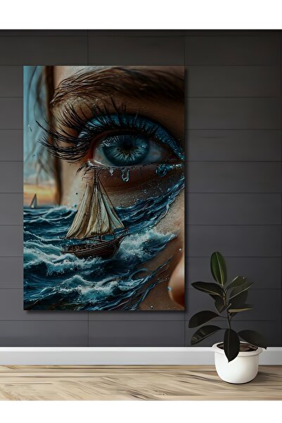 Teona Ahşap Tablou decorativ din lemn cu aspect de pictură în ulei, inspirat ...