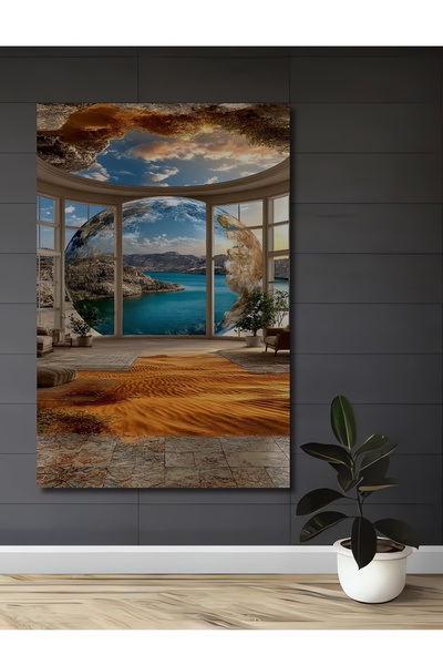 Teona Ahşap Υπέροχο ξύλινο διακοσμητικό τραπέζι με θέα στον κόσμο και εμπνευσ...