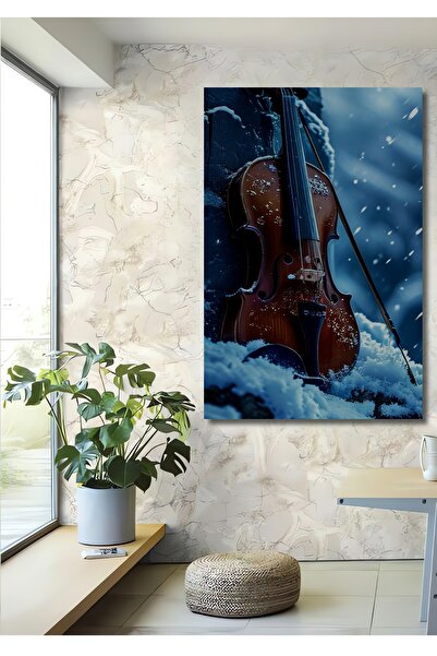 Teona Ahşap Tablou decorativ din lemn cu aspect de pictură în ulei, Melodie d...