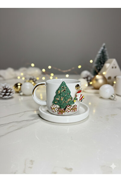 Deniz Kızı Seramik Charmli New Year's Gift / New Year's Handmade Ceramic Cup