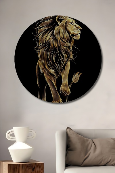 Teona Ahşap Χρυσό Λιοντάρι Λεπτομερής Σχεδίαση Μοντέρνας Τέχνης Διακοσμητικός...