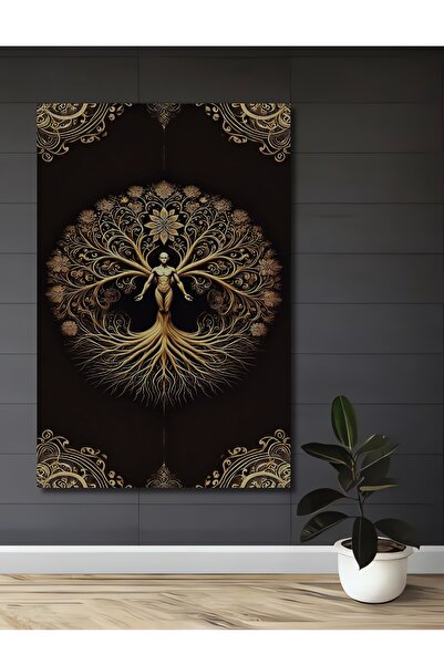 Teona Ahşap Pictură decorativă din lemn cu aspect de pictură în ulei, cu figu...