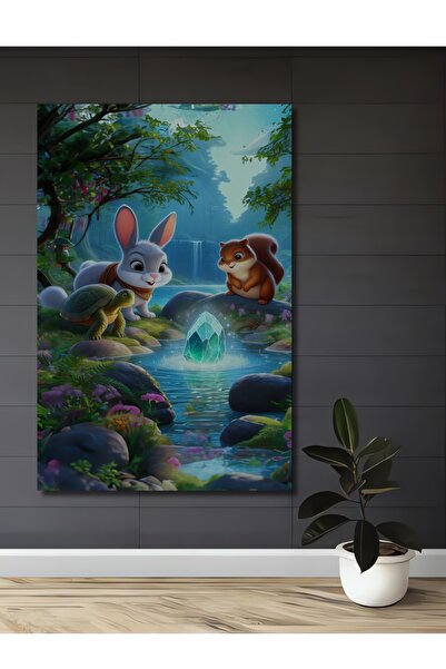 Teona Ahşap Masal Ormanı Crystal Secret, tablou decorativ din lemn cu aspect ...