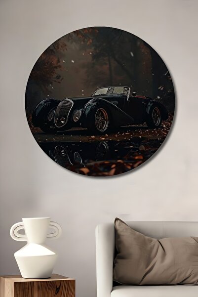 Teona Ahşap Mașină clasică decapotabilă, pictură în ulei cu aspect de pădure ...