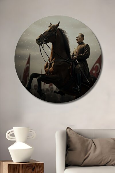 Teona Ahşap Mustafa Kemal Atatürk, pictură decorativă din lemn cu aspect spir...