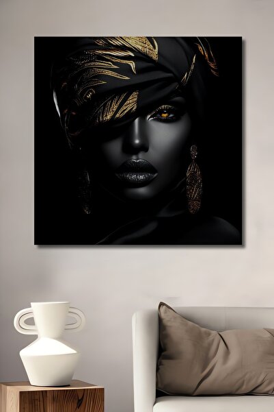 Teona Ahşap Ξύλινο διακοσμητικό τραπέζι με εφέ ελαιογραφίας και μυστηριώδης ε...