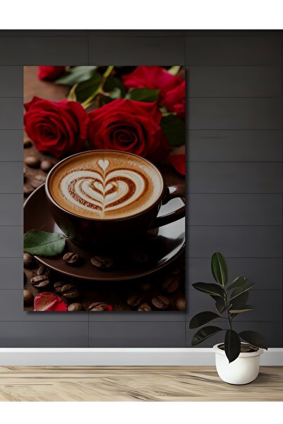 Teona Ahşap Inima Iubirii Kahve Sanat cu model Tablou Decorativ din Lemn
