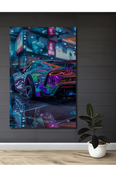 Teona Ahşap Pictură decorativă din lemn cu aspect de vopsea în ulei, cu mașin...