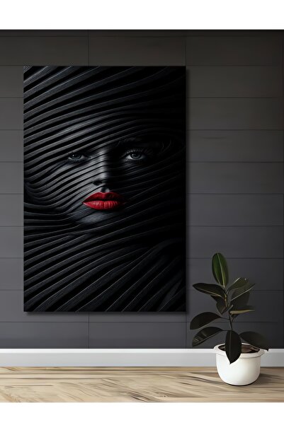 Teona Ahşap Față de femeie misterioasă, artă abstractă, tablou decorativ din ...