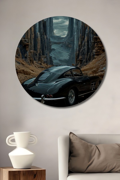 Teona Ahşap Peisaj urban futurist misterios, pictură în ulei, tablou decorati...