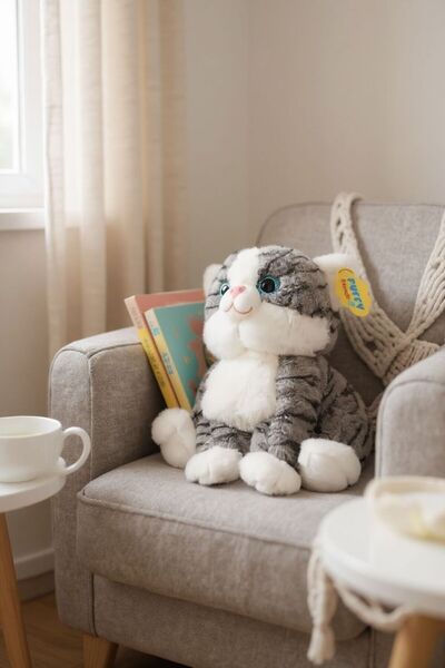 SCOWETTO 47743 No Bones Very Cute Soft Toy Plush Cat 30 cm Is One Piece