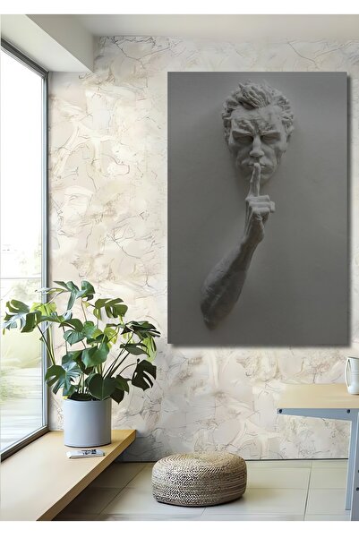 Teona Ahşap Ξύλινο διακοσμητικό πίνακα «Η Πρόσωπο της Σιωπής»