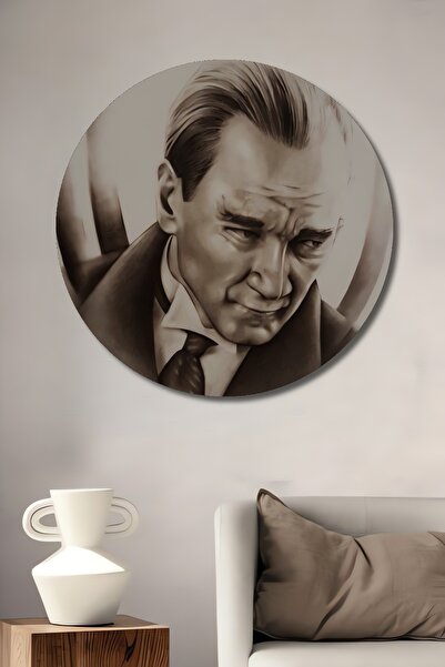 Teona Ahşap Μουστάφα Κεμάλ Ατατούρκ Πίνακας Τέχνης με Εμφάνιση Καραγραφής, Στ...