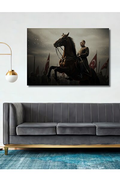 Teona Ahşap Ξύλινο διακοσμητικό πίνακα με τον Μουστάφα Κεμάλ Ατατούρκ σε μαγε...