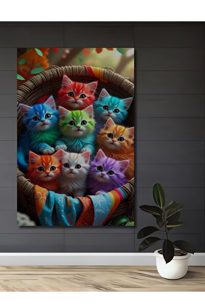 Teona Ahşap Διακοσμητικός ξύλινος πίνακας με απομιμήσεις ελαιογραφίας με ουρά...