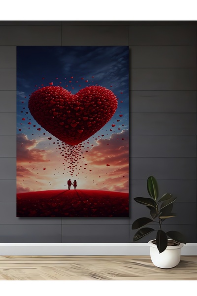 Teona Ahşap Ξύλινο διακοσμητικό τραπέζι με ελαιογραφία σε στυλ Giant Heart Lo...