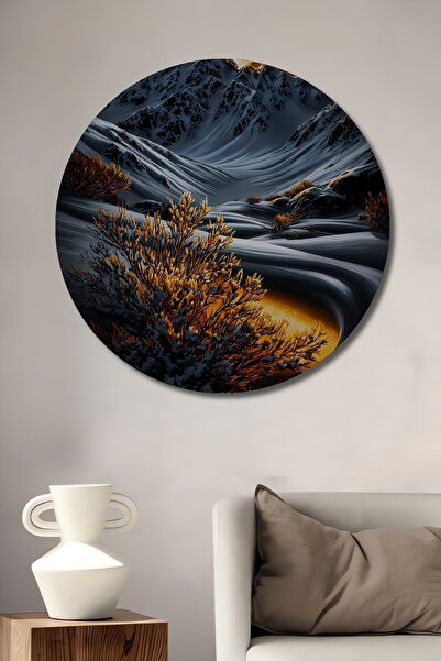 Teona Ahşap Peisaj magic cu lună plină, pictură în ulei, tablou decorativ din...