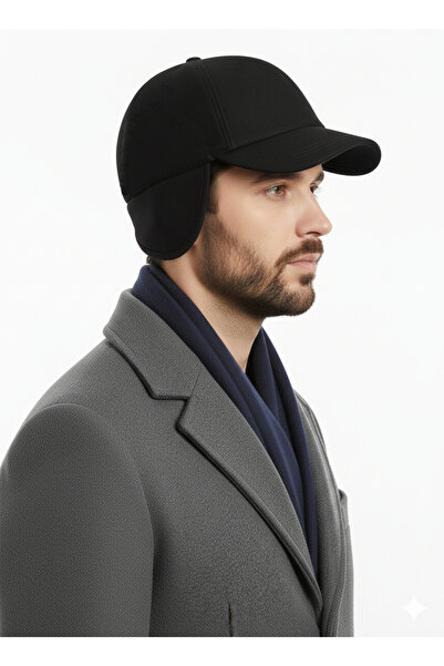 STELLA VESTİNO Kaşe Kulak Korumalı Kep Şapka - Kışlık Unisex Ear-Flap Beyzbol...