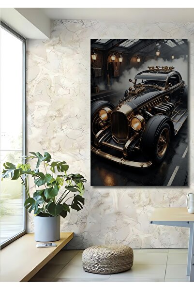 Teona Ahşap Masă decorativă din lemn cu aspect clasic de pictură în ulei, în ...