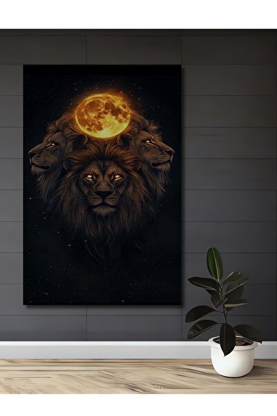 Teona Ahşap Leii puternici în lumina lunii, artă abstractă, tablou decorativ ...