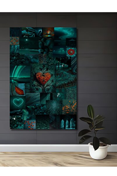 Teona Ahşap Pictură decorativă din lemn cu arborele inimilor misterioase și a...