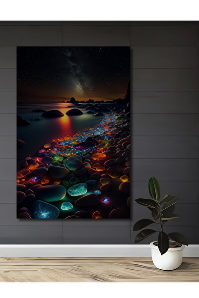 Teona Ahşap Pictură decorativă pe lemn cu aspect de pictură în ulei, cu pietr...