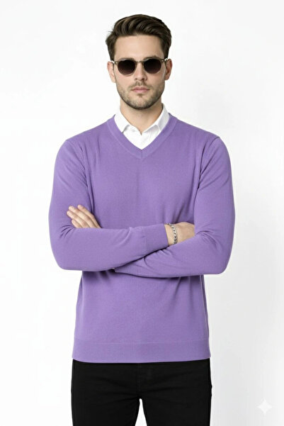 IVORA WEAR Men's V-Neck Knitwear Sweater Soft Textured Cotton Fine Weaving, L...