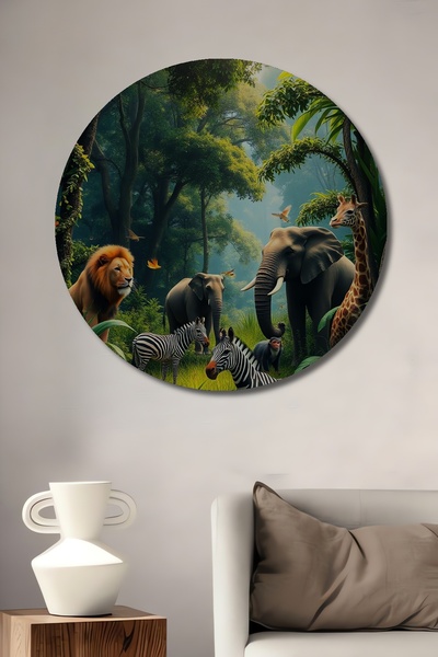 Teona Ahşap Tablou decorativ din lemn cu aspect de pictură în ulei, cu temati...