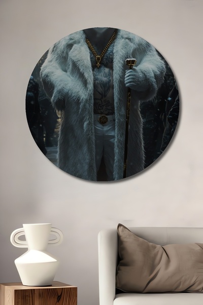 Teona Ahşap Χαρισματική ζωγραφική τοίχου με θέμα τον Αρκούδο του Πάγου, Στρογ...