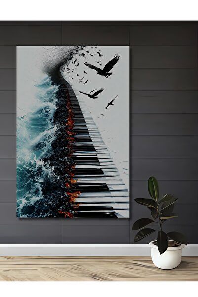 Teona Ahşap Păsări libere care îndrăgătesc cu aripi, Simfonie de pian, Pictur...