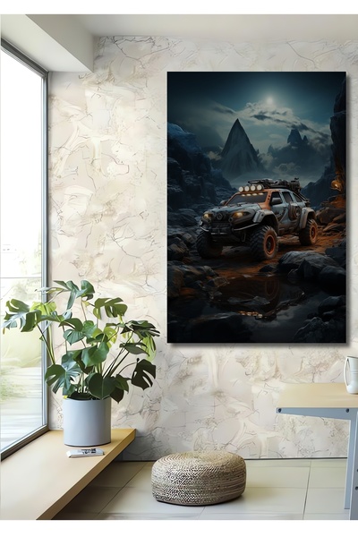 Teona Ahşap Vehicul off-road de aventură, pictură decorativă din lemn cu aspe...