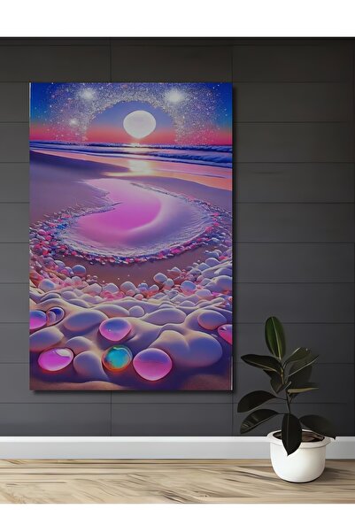 Teona Ahşap Tablou decorativ din lemn cu aspect de pictură în ulei, cu peisaj...