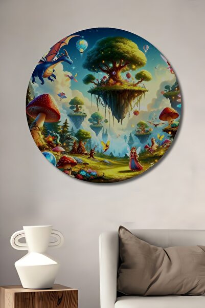 Teona Ahşap Tablou decorativ din lemn cu aspect de pictură în ulei, cu temati...