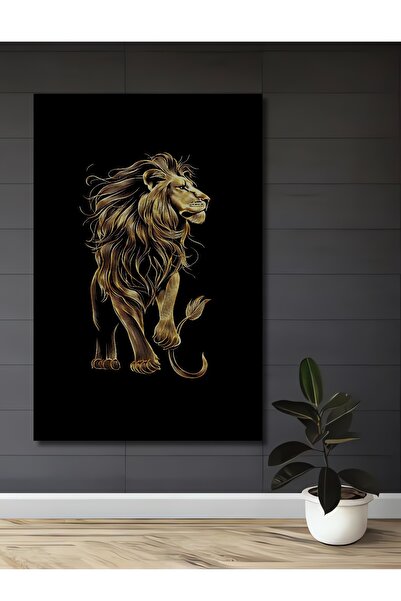 Teona Ahşap Χρυσός Λιοντάριος Λεπτομερής Σχεδίαση Μοντέρνας Τέχνης Διακοσμητι...