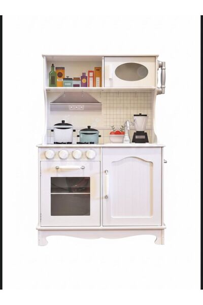 TR لعبة مطبخ الشيف الصغير الخشبي - تصميم عصري وأنيق
