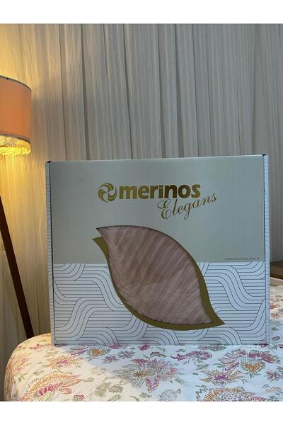 BURYAHOME MERİNOS ELEGANS PEMBE ÇİFT KİŞİLİK BATTANİYE