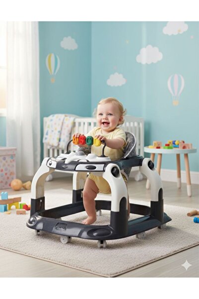 TURHANBEBE Kornalı Oyuncaklı Mama Tablalı Zıp Zıp Hoppala Yürüteç & Örümcek &...