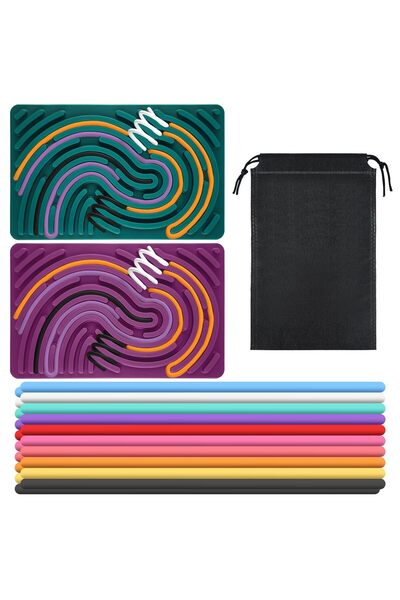 OEM Tabla de activitati senzoriale, din silicon moale, 170x110mm, cu saculet ...