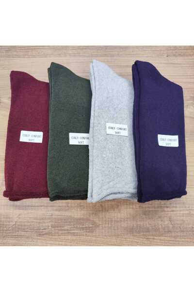 erceys Elasticless Diabetic Thermal Socks 4 Pairs Thick Towel Inside