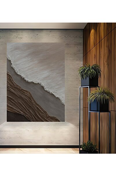 Teona Ahşap Soyut Dalga Dokulu Ahşap Dekoratif Ev,Antre,Salon,Ofis,Mutfak,Yat...