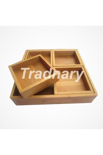 Dar Al Taraf Wooden Four Container Dry Fruit Box