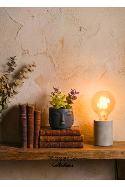 Mosarte تمثال/منحوتة وجه بوذا بتصميم تجريدي بسيط - قطعة ديكور عصرية صغيرة الحجم