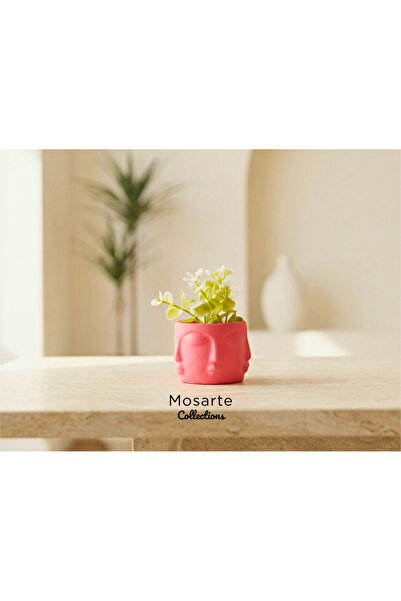 Mosarte تمثال/منحوتة وجه بوذا بتصميم تجريدي بسيط - قطعة ديكور عصرية صغيرة الحجم